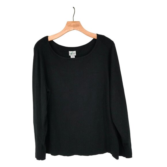 Chico's 3 Black Long Sleeve Top Size XL knit womens - Picture 1 of 8